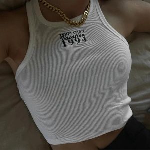 1994 Vintage Ribbed Tank Top: Perfect for Casual Outfits & Concerts