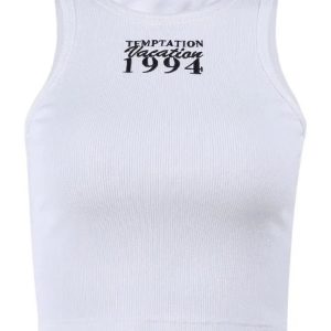 1994 Vintage Ribbed Tank Top: Perfect for Casual Outfits & Concerts