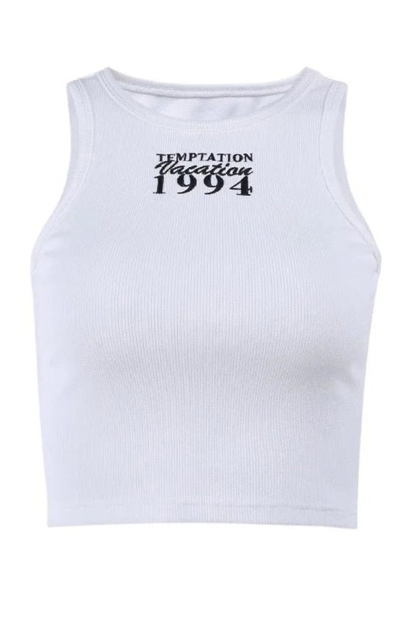 1994 Vintage Ribbed Tank Top: Perfect for Casual Outfits & Concerts