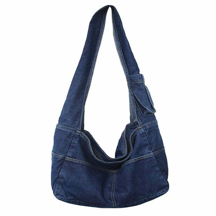 90's Denim Shoulder Bag: Perfect for Concerts, Casual Outfits