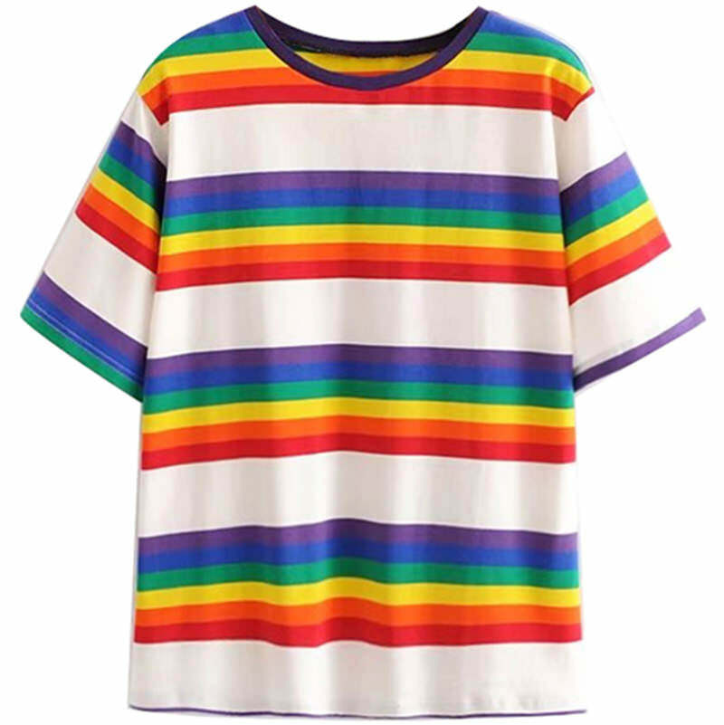 90s Kids Rainbow Tee: Fun Outfit Ideas for Casual Spring & Summer Looks