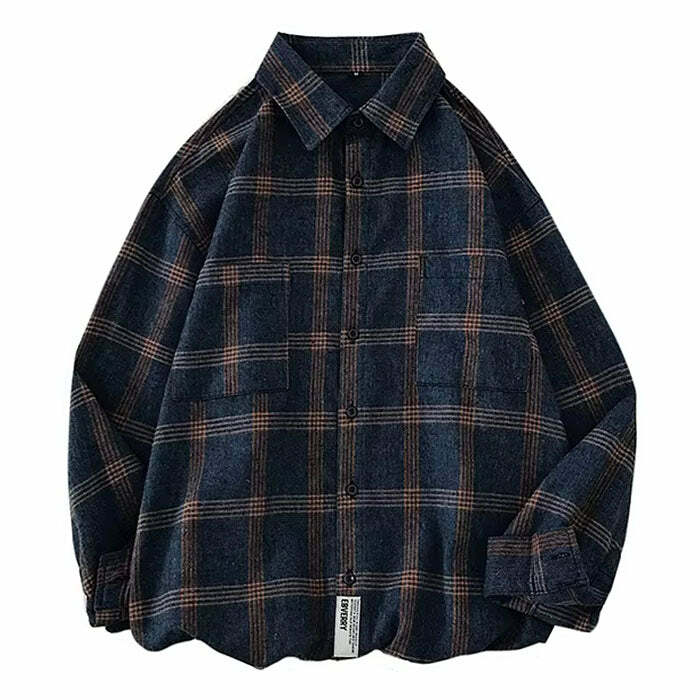 90s Style Plaid Oversized Shirt: Perfect for Casual Outfits & Concerts