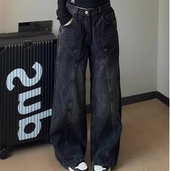 90s Vintage Wide-Leg Jeans: Perfect for Casual Outfits & Concert Looks