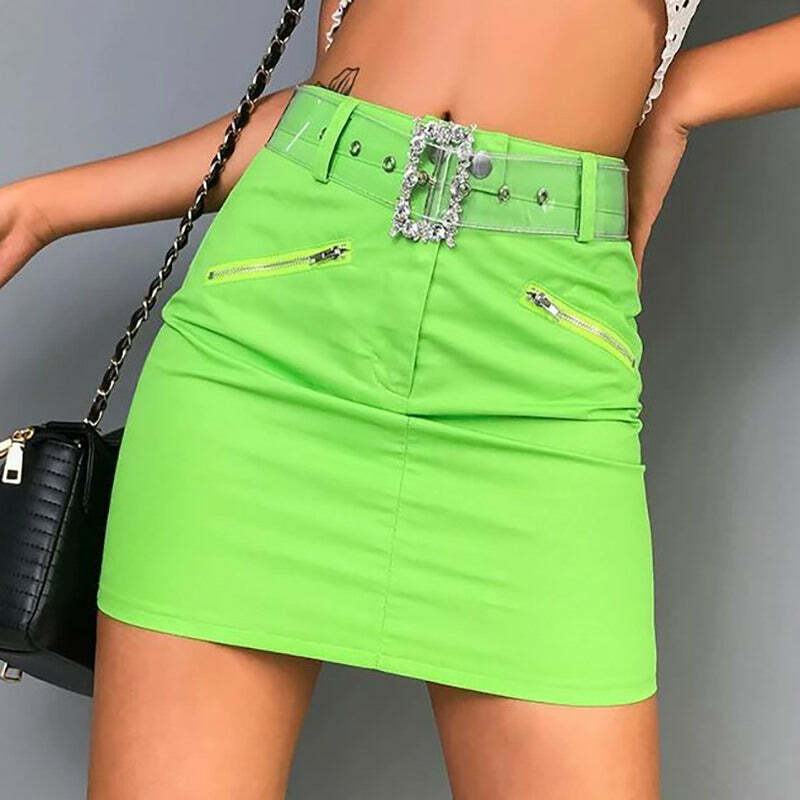 Acid Spark Green Skirt: Trendy Outfit Ideas for Concerts & Casual Outings