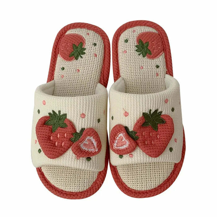 Adorable Strawberry Slippers for Cute Outfits & Spring Fashion Ideas