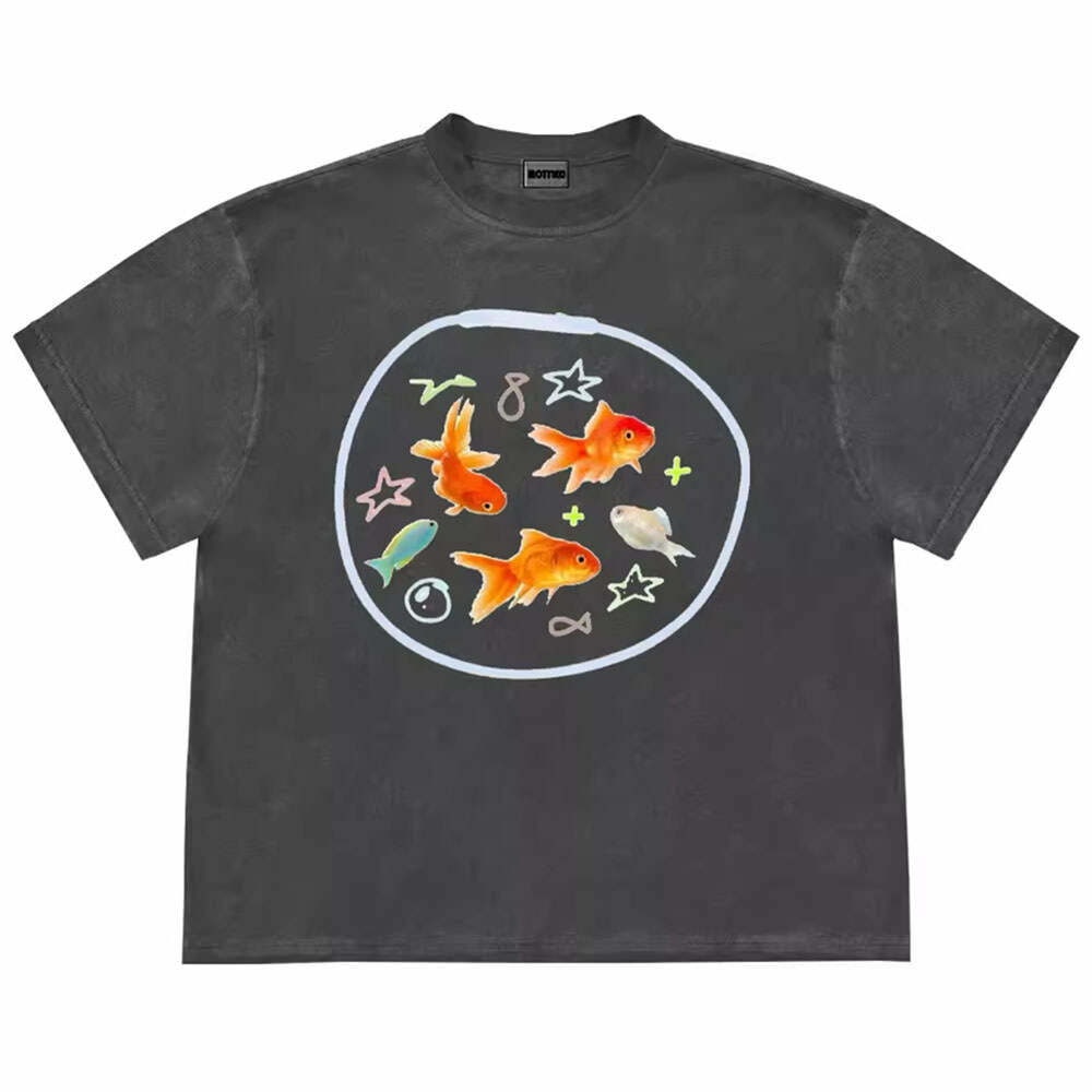 Aesthetic Goldfish Graphic T-Shirt: Trendy Outfit Ideas for Every Occasion