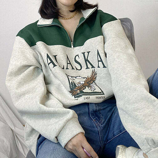 Alaska Zip Up Sweatshirt: Perfect for Casual Outfits & Spring Style