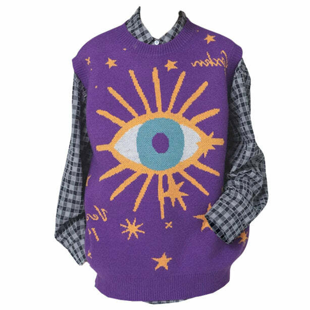 All-Seeing Eye & Stars Aesthetic Vest: Trendy Outfit Ideas & Fashion Fits