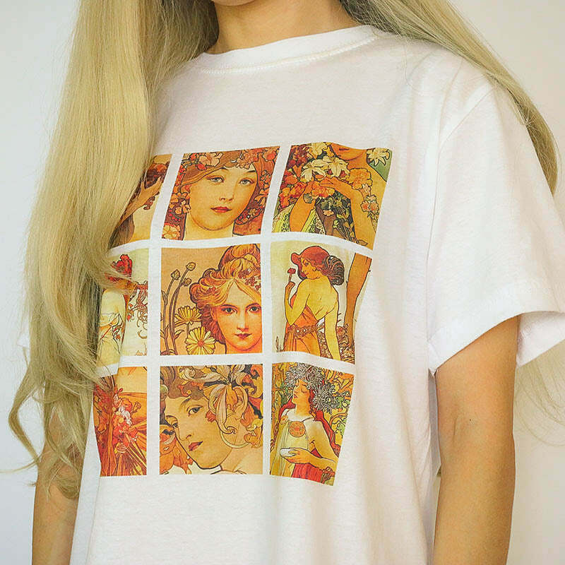 Alphonse Mucha Tee: Trendy Outfit Ideas for Concerts, Casual