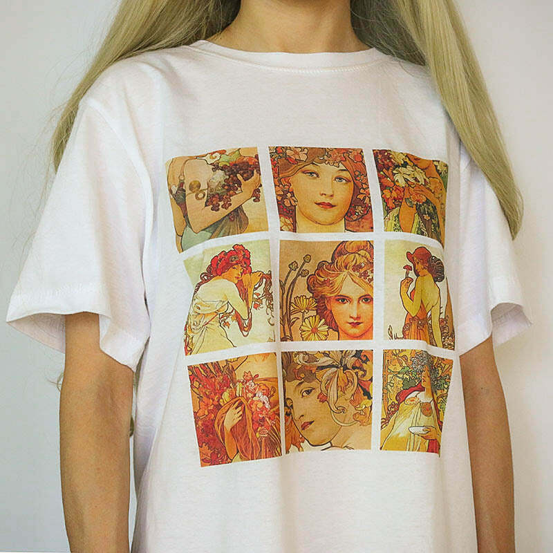 Alphonse Mucha Tee: Trendy Outfit Ideas for Concerts, Casual