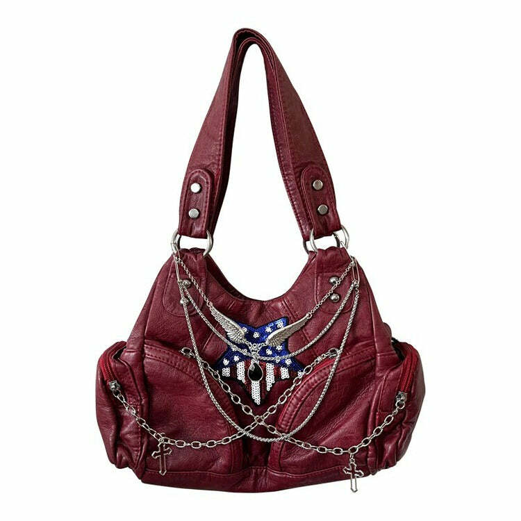 American Dream Red Handbag: Perfect for Concerts, Date Nights & Outfits