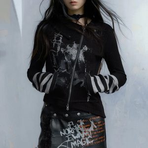 Anarchic Pulse Sweater - Y2K Fashion, Cute 2000s Outfits, McBling Style