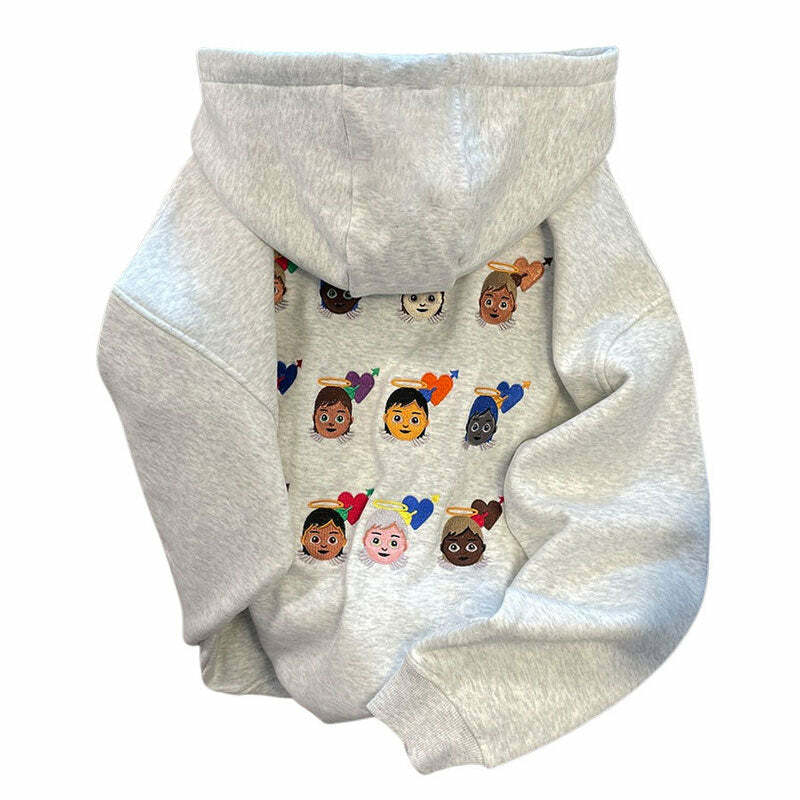 Angel Emoji Embroidery Hoodie: Trendy Outfit Ideas for Every Occasion