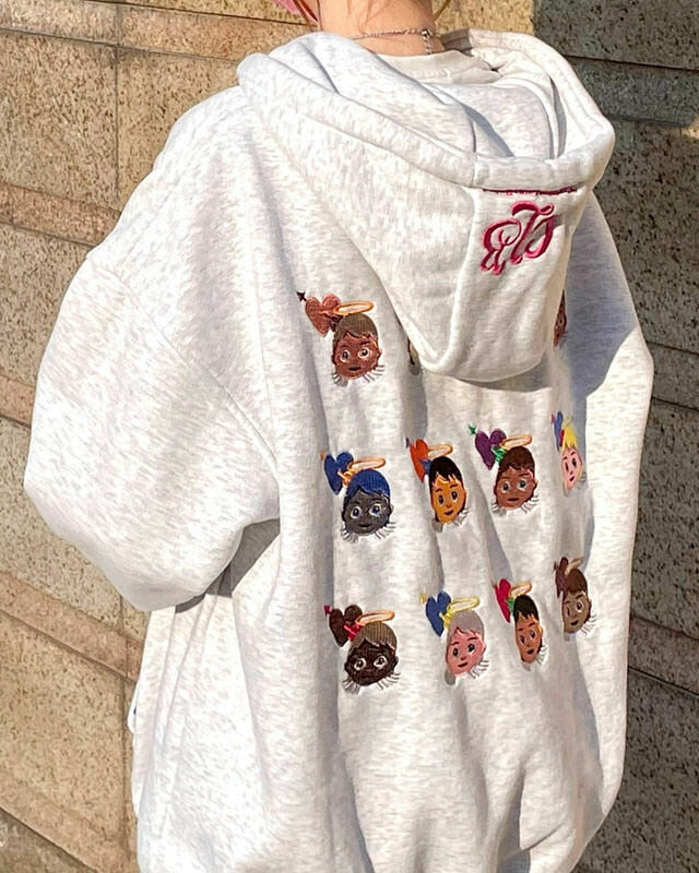 Angel Emoji Embroidery Hoodie: Trendy Outfit Ideas for Every Occasion