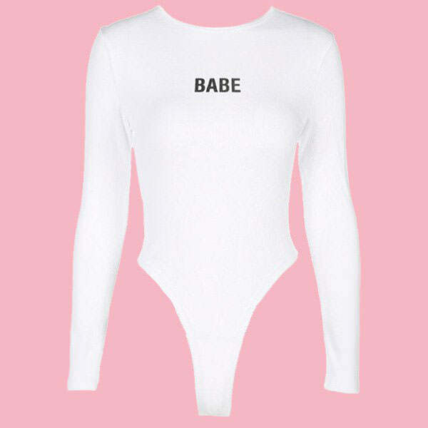 Babe Bodysuit - Cute 2000s Outfits, Y2K Fashion, Juicy Couture Style