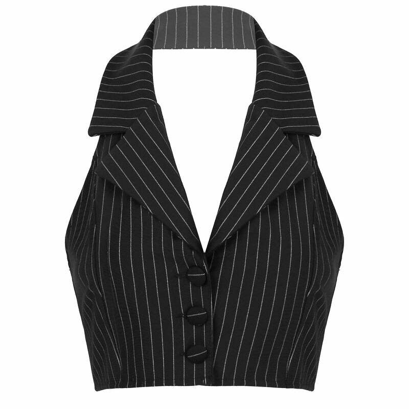 Baby Lies Halter Tailored Vest - Cute 2000s Outfits & Y2K Fashion