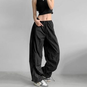 Baggy Lilac Parachute Pants - Cute 2000s Outfits & Y2K Fashion Inspiration