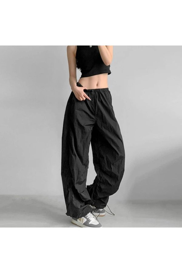 Baggy Lilac Parachute Pants - Cute 2000s Outfits & Y2K Fashion Inspiration