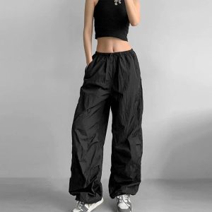 Baggy Lilac Parachute Pants - Cute 2000s Outfits & Y2K Fashion Inspiration