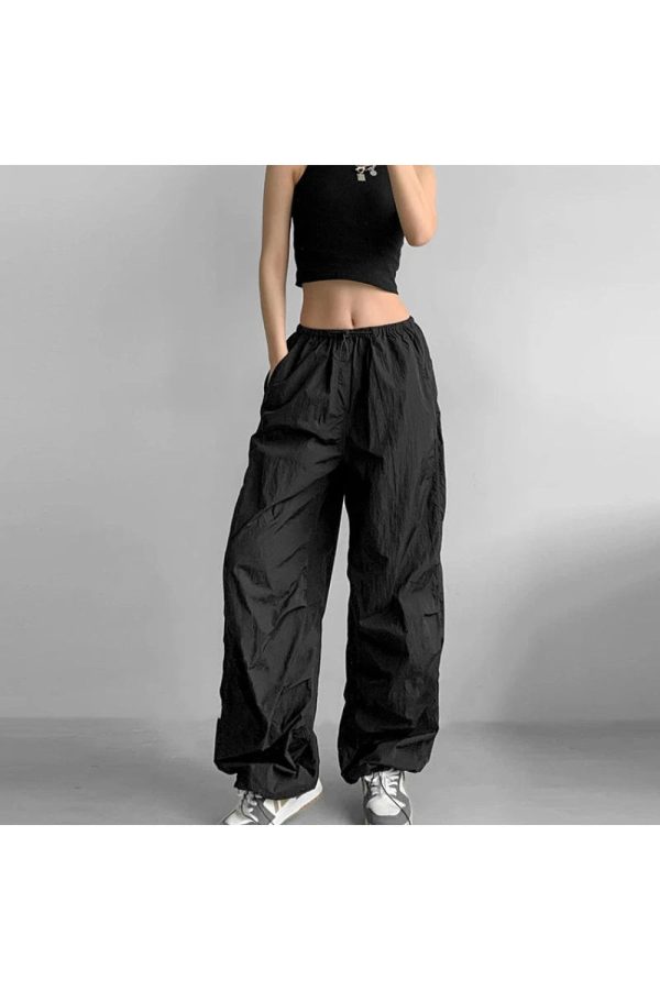 Baggy Lilac Parachute Pants - Cute 2000s Outfits & Y2K Fashion Inspiration