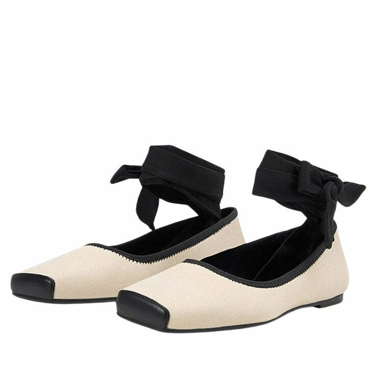 Ballet Class Cross-Strap Flats - Cute 2000s Outfits & Y2K Fashion