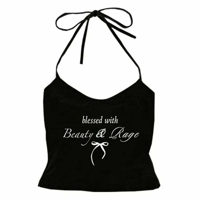 Beauty & Rage Y2K Halter Top: Trendy Outfit Ideas for Every Occasion