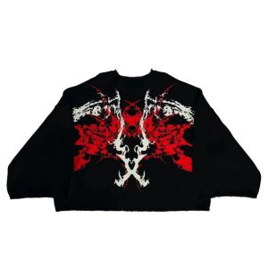 Black Metal Flame Graphic Sweater: Edgy Outfit Ideas for Concerts