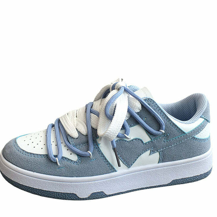 Blue Heart Aesthetic Sneakers: Perfect for Concerts, Casual Outfits