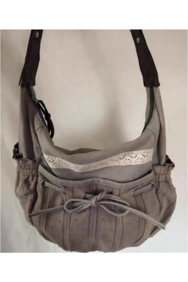 Boho Lace-Trim Hobo Bag: Perfect for Spring Outfits & Concert Outfit Ideas