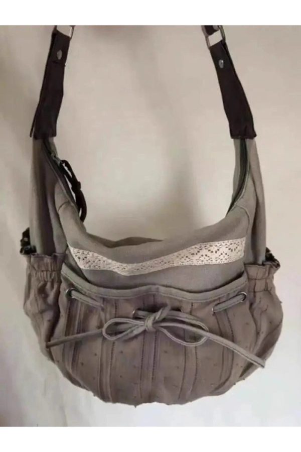 Boho Lace-Trim Hobo Bag: Perfect for Spring Outfits & Concert Outfit Ideas