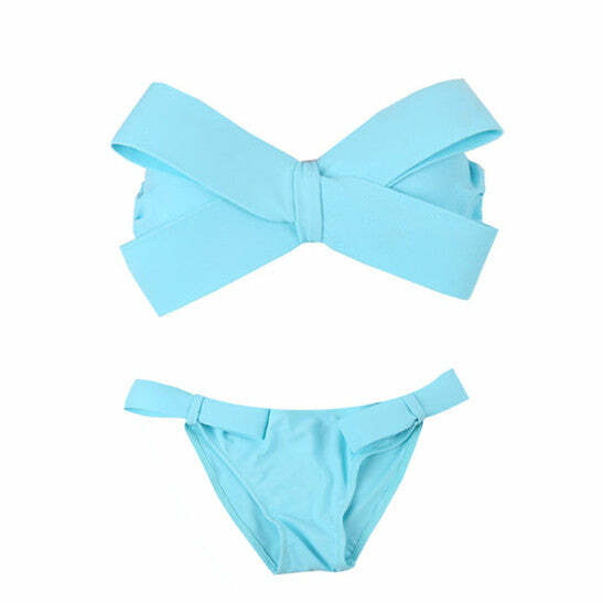 Bow Bandeau Bikini Set: Trendy Swimwear for Summer Outfits & Beach Days