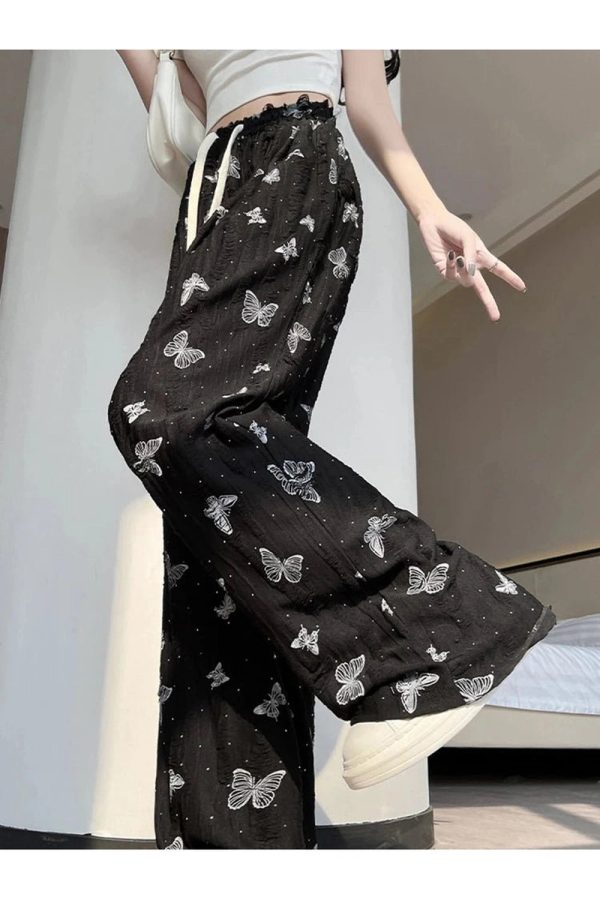 Butterfly Embroidered Wide-Leg Pants: Trendy Outfit Ideas for Every Occasion