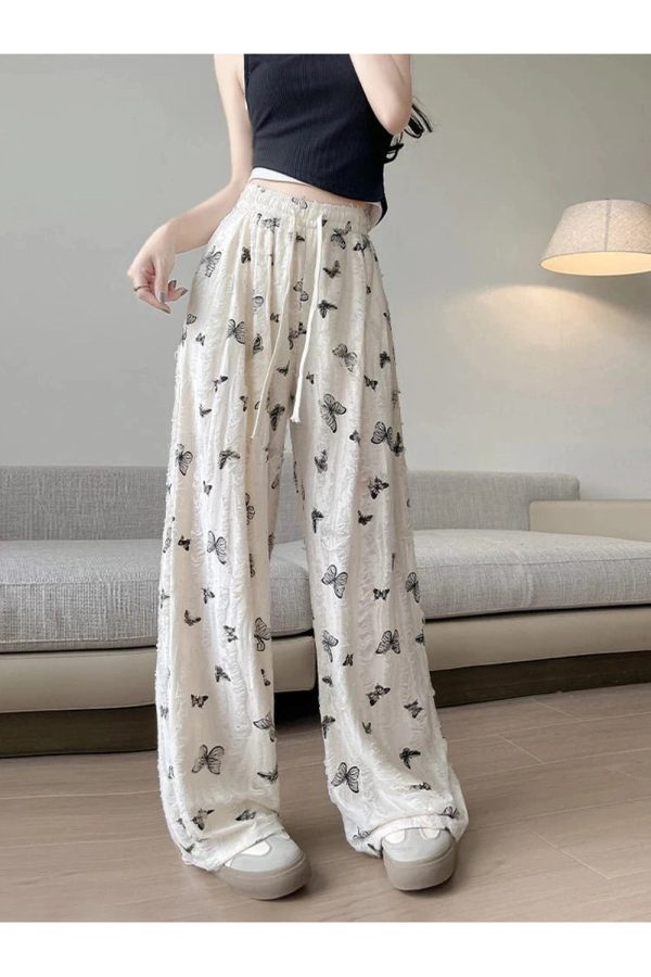 Butterfly Embroidered Wide-Leg Pants: Trendy Outfit Ideas for Every Occasion