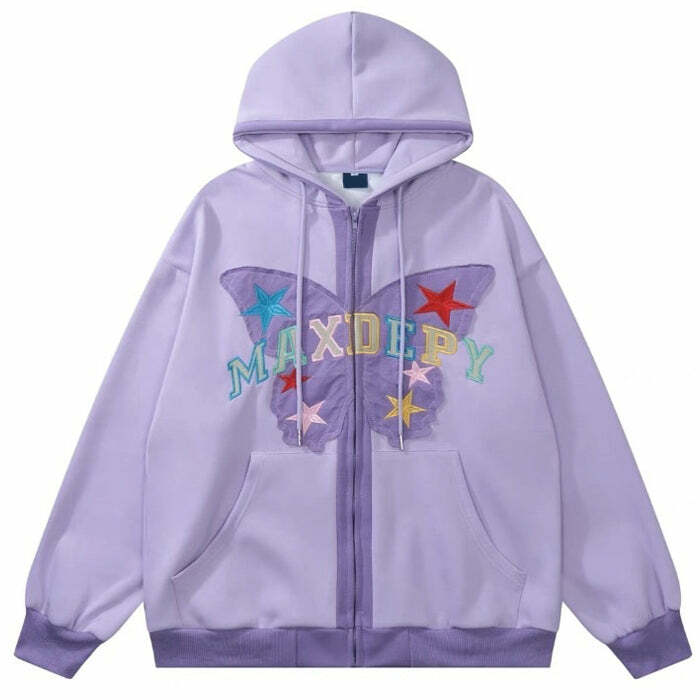 Butterfly Embroidery Zip Up Hoodie: Trendy Outfit Ideas for Every Occasion