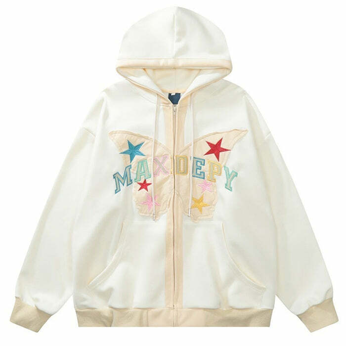 Butterfly Embroidery Zip Up Hoodie: Trendy Outfit Ideas for Every Occasion