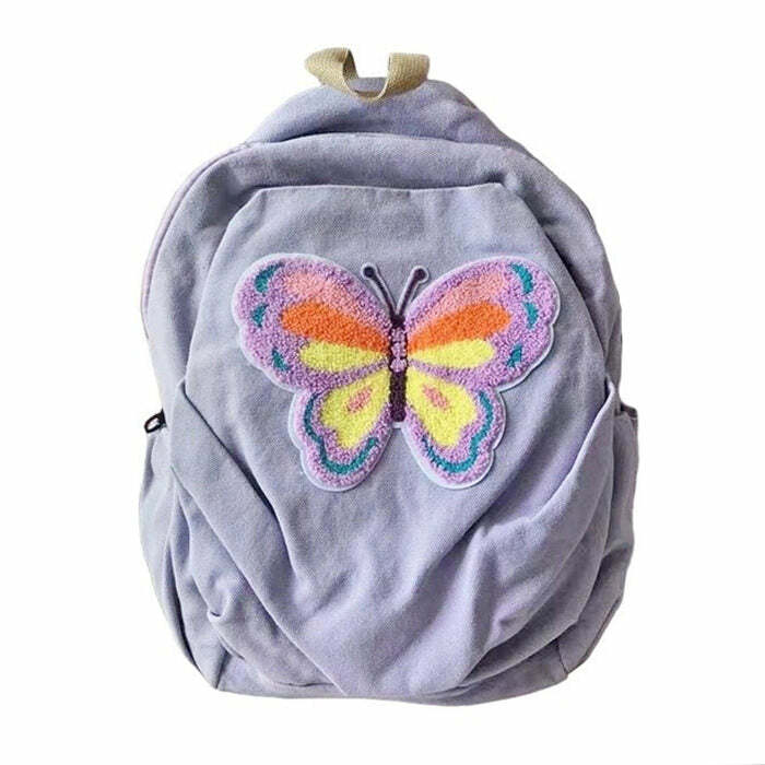 Butterfly Lavender Backpack: Perfect for Concerts, School, and Spring Outfits