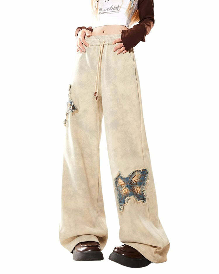 Butterfly Patch Wide-Leg Pants: Trendy Outfit Ideas for Spring & Beyond