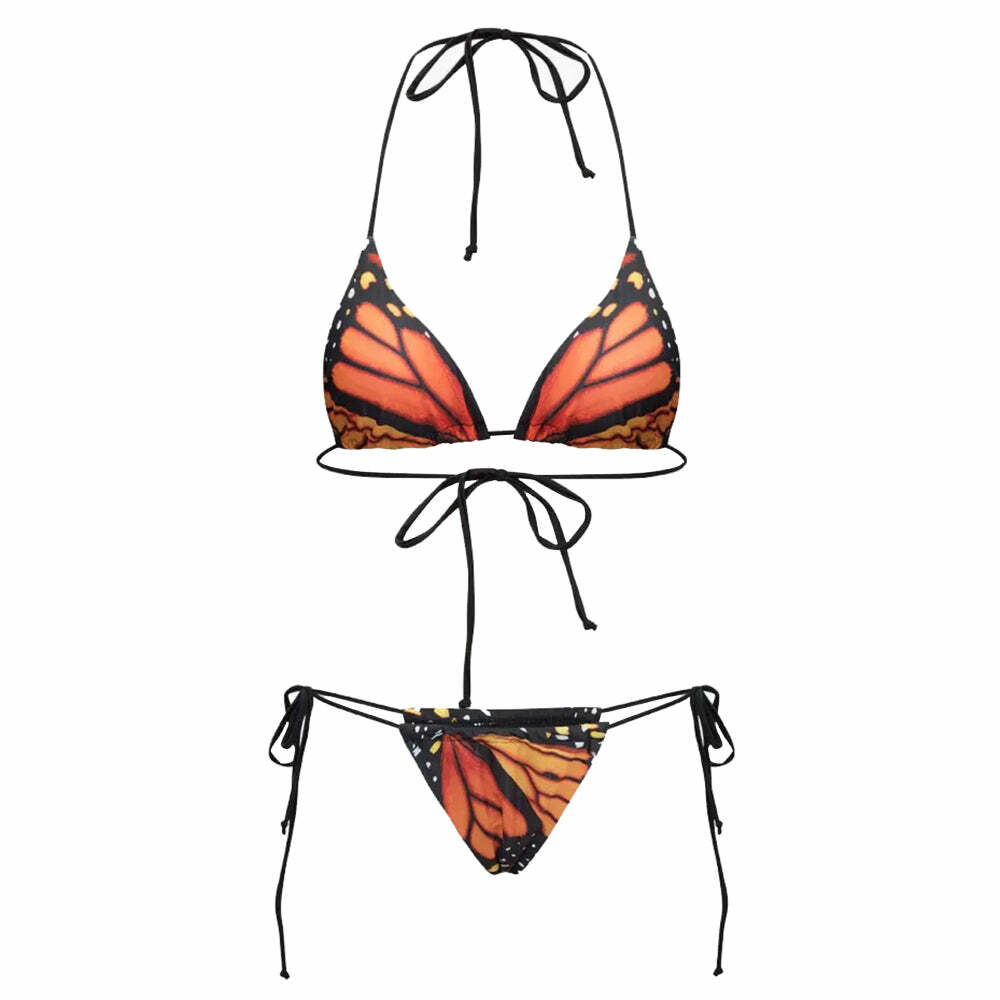 Butterfly Print Bikini Set: Trendy Swimwear for Summer Outfits & Vacations