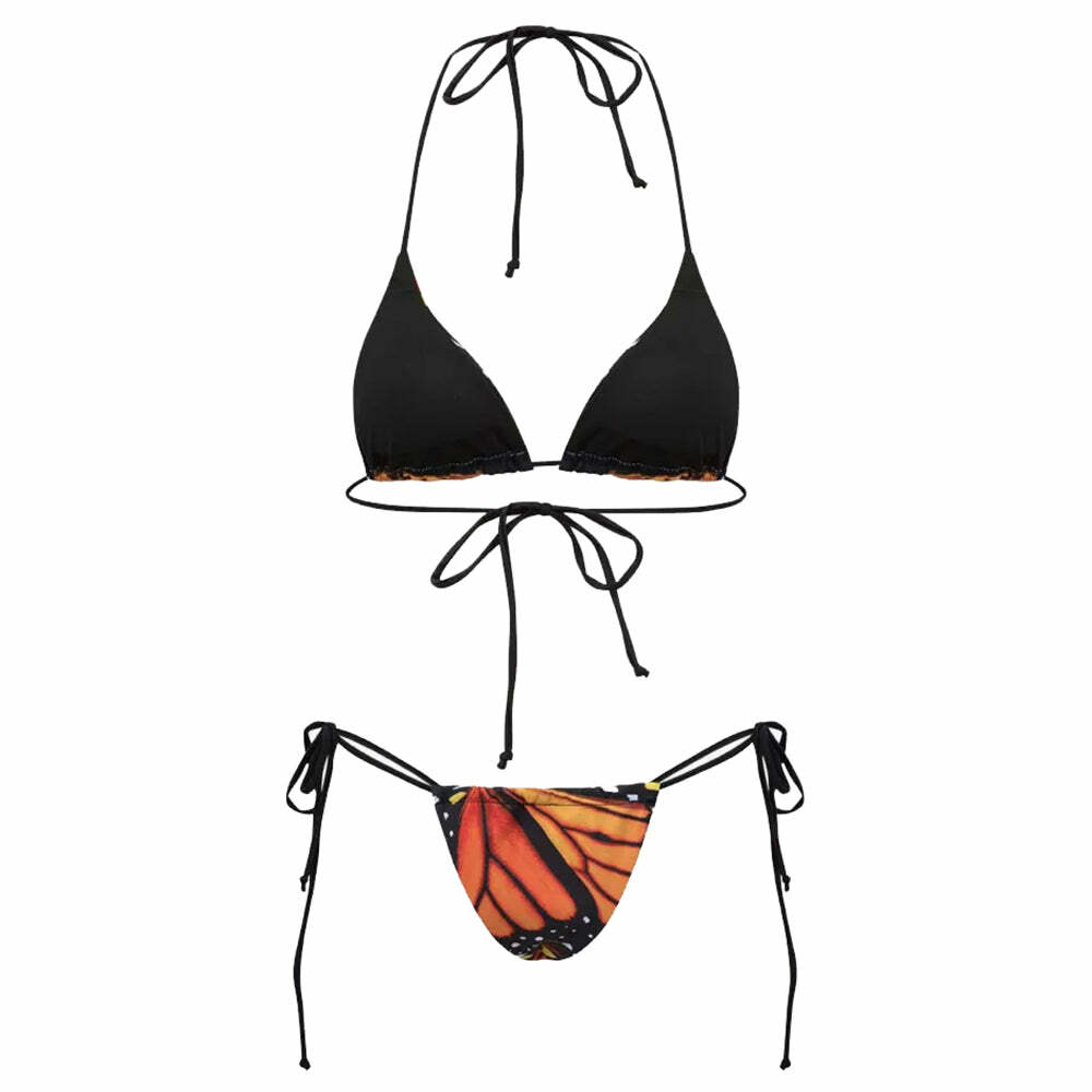 Butterfly Print Bikini Set: Trendy Swimwear for Summer Outfits & Vacations