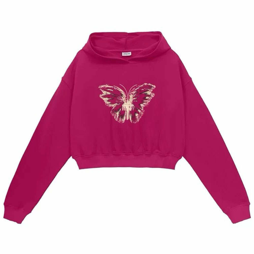 Butterfly Print Crop Hoodie: Trendy Outfit Ideas for Spring & Beyond