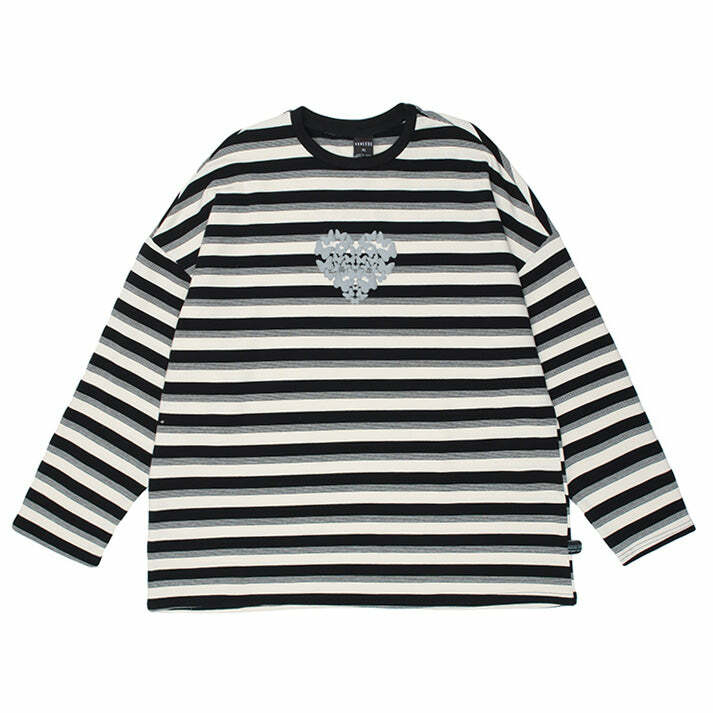 Butterfly Striped Long Sleeve Tee - Cute 2000s Outfits & Y2K Fashion