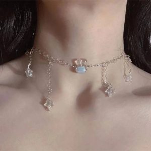 Celestial Crystal Star Choker: Perfect for Concerts, Date Nights