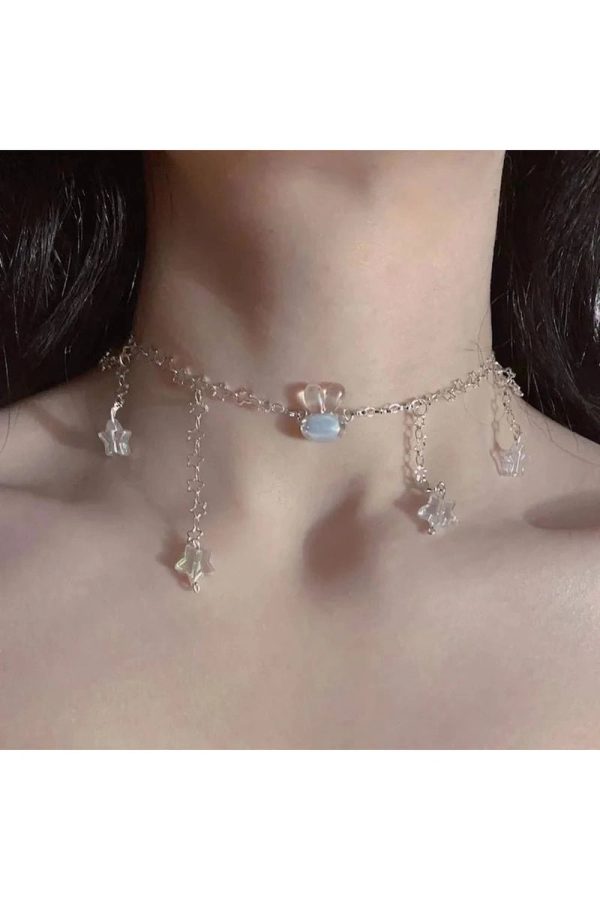 Celestial Crystal Star Choker: Perfect for Concerts, Date Nights