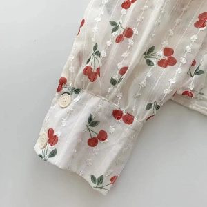 Cherry Blossom Button-Up Blouse: Perfect for Spring Outfits & Date Nights