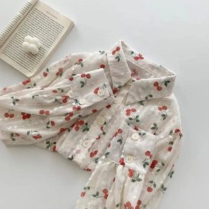 Cherry Blossom Button-Up Blouse: Perfect for Spring Outfits & Date Nights