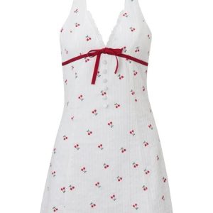 Cherry Blossom Halter Dress - Cute 2000s Outfits & Y2K Fashion Inspiration