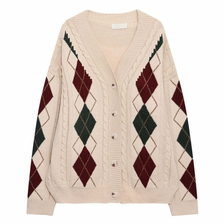 Chic Argyle Cardigan: Perfect for Spring Outfits & Casual Looks