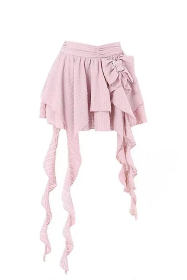 Chic Asymmetrical Bowknot Fairy Skirt: Perfect for Spring Outfits & Events