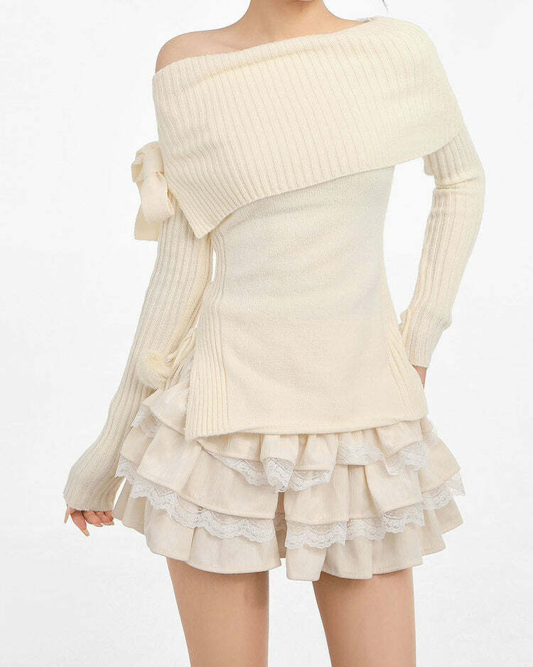 Chic Ballerina Core Ruffled Lace Skirt: Perfect for Spring Outfits