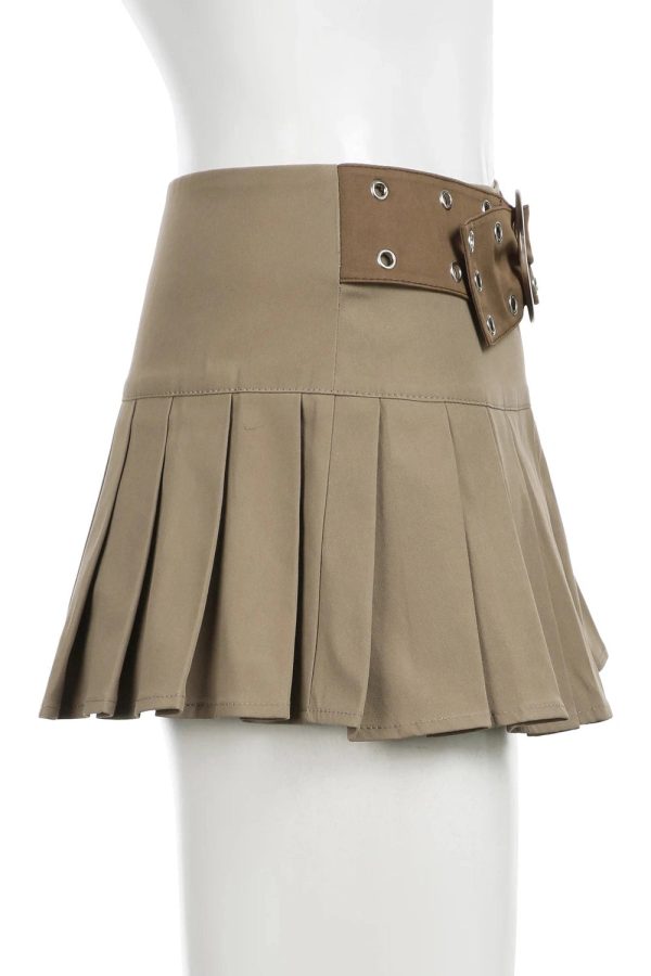 Chic Belted Pleated Mini Skirt: Perfect for Spring Outfits & Date Nights